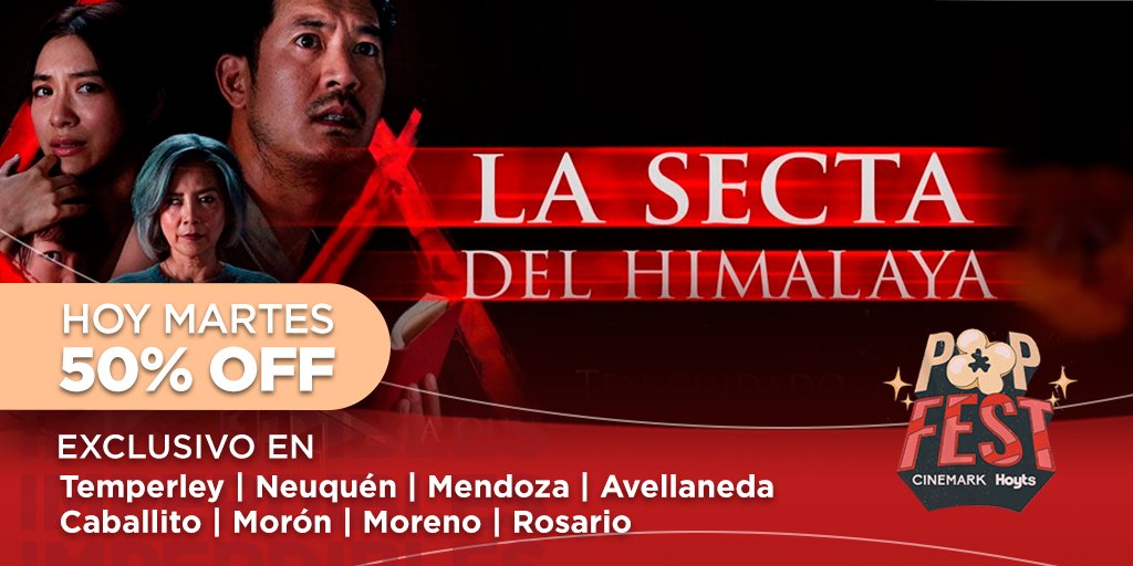 Cinemark_ar's tweet photo. Aprovechá el #50Off en entradas para los complejos seleccionados. Además, sumate a la fiesta del #PopFest y durante enero, con la compra del #ComboMega tenés refill de pochoclos y gaseosa😎
Comprá tus combos y entradas: https://t.co/1CilTP7Uv9 https://t.co/WWXrvv35uB