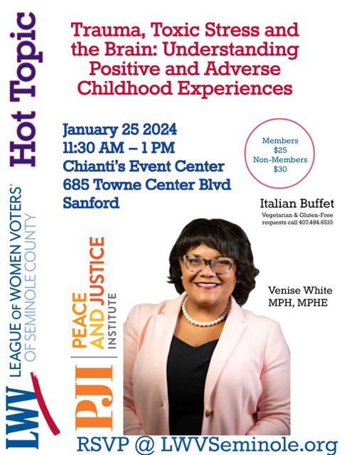 Join us for our first hot topic lunch of 2024!  This event is open to the public and we look forward to seeing everyone. 

RSVP on our website at lwvseminole.org 💻