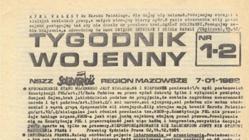 Within a month of the introduction of martial law in communist Poland, the first edition of underground 'Tygodnik Wojenny' ('Martial Weekly') appeared #OTD in 1982. 'Solidarity' sympathizers could freely express themselves in it until 1985, when the last issue was published.