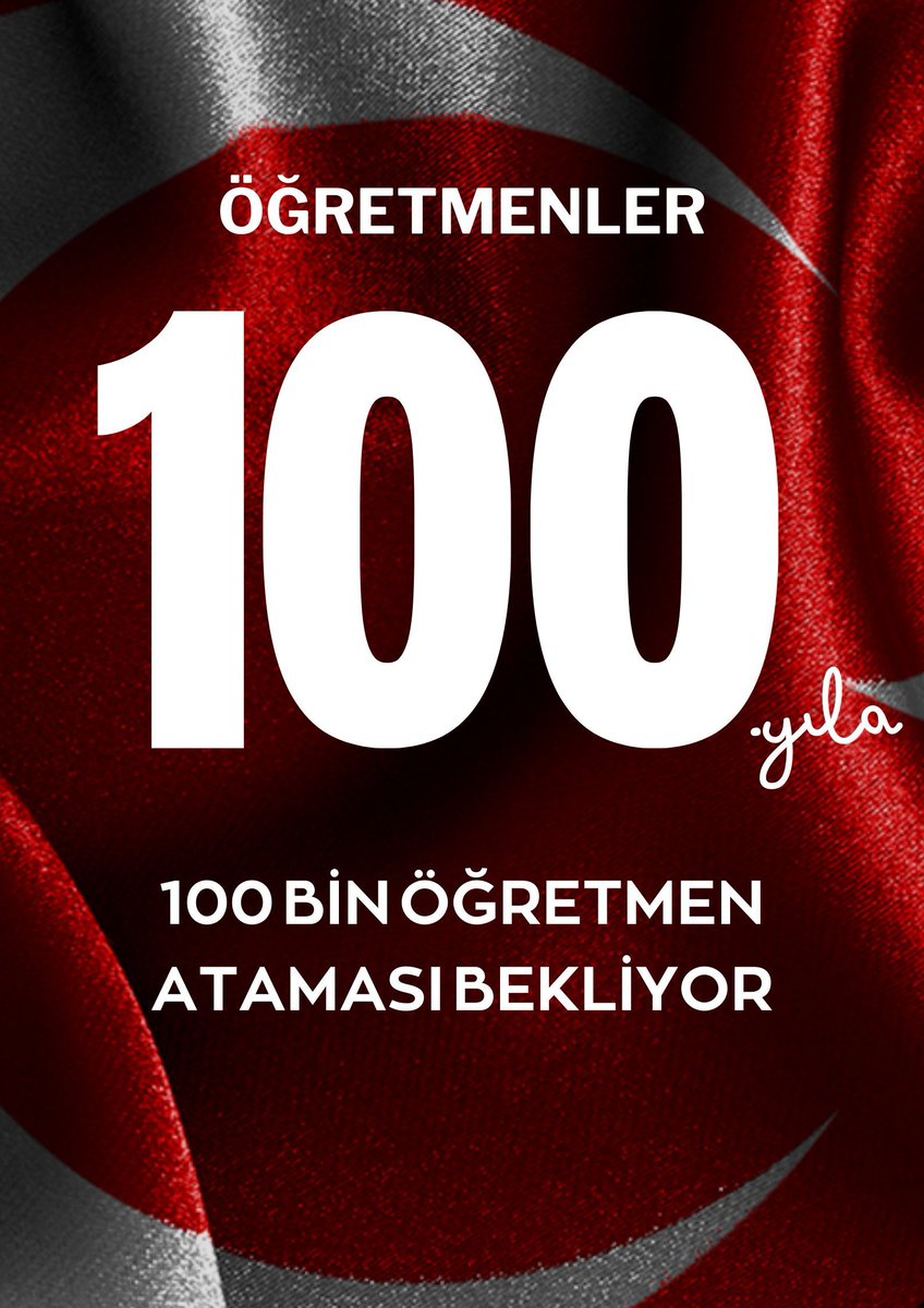 Cumhuriyetimizin 100.yılında eğitimden tasarrufa hayır diyerek yola çıkan öğretmenlerimiz, Cumhurbaşkanımız  <a href="/RTErdogan/">Recep Tayyip Erdoğan</a>' dan 100.yılımıza yakışır, mülakatsız 100 bin öğretmen ataması müjdesini bekliyor kabineden <a href="/tcmeb/">Millî Eğitim Bakanlığı</a> @Yusuf_Tekin <a href="/memetsimsek/">Mehmet Simsek</a> <a href="/dbdevletbahceli/">Devlet Bahçeli</a> <a href="/EmineErdogan/">Emine Erdoğan</a>
