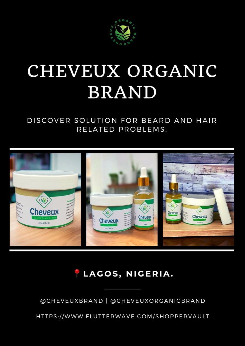 Ditch the harsh chemicals & discover the power of nature with Cheveux Organic Brand! We have a variety of organic hair & beard care product that are perfect for men & women who want to look & feel their best. Shop now & see the difference for yourself! #NaturalHairCare #BeardGang