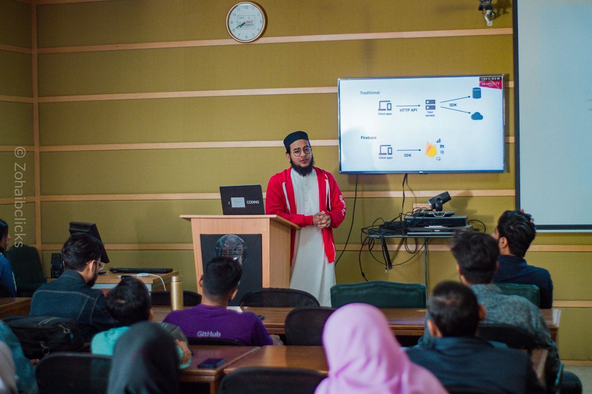 CodeAshing's tweet image. Excited to share insights on @Firebase AI at the recent Google Developer Student Clubs-SMIU event! 🚀 Discussed how Firebase is transforming app development. Grateful for the recognition and appreciation. 🙏 Thanks to all for a fantastic event! 🌐💻 #FirebaseAI #TechTalk 🛡️✨