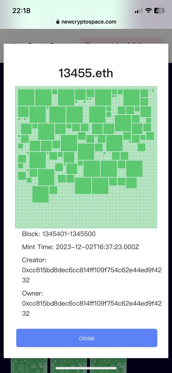 BitKnow_'s tweet photo. 刚进官网发现地图风格变化大了很多，之前是纯粹bitmap风格，改个绿色！这会已经是属于eth独立风格了，后续应该会根据每100个区块的交易，生成不同地貌吧？目前最期待的项目之一！铭文.eth数字域名，你值得防身（0-180000附近非0开头才是有效土地）#ethmap #bitmap #solmap #ethereummetaverse https://t.co/9ev33guGtQ