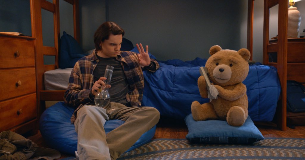 DiscussingFilm's tweet photo. The ‘TED’ prequel series premieres next week.
Are you excited? https://t.co/6ucOaJqUPZ