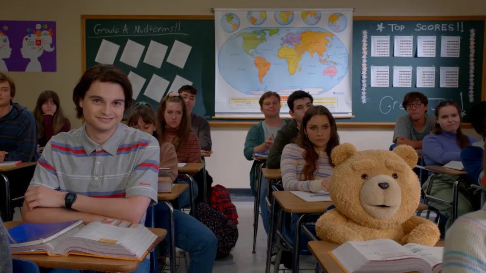 DiscussingFilm's tweet photo. The ‘TED’ prequel series premieres next week.
Are you excited? https://t.co/6ucOaJqUPZ