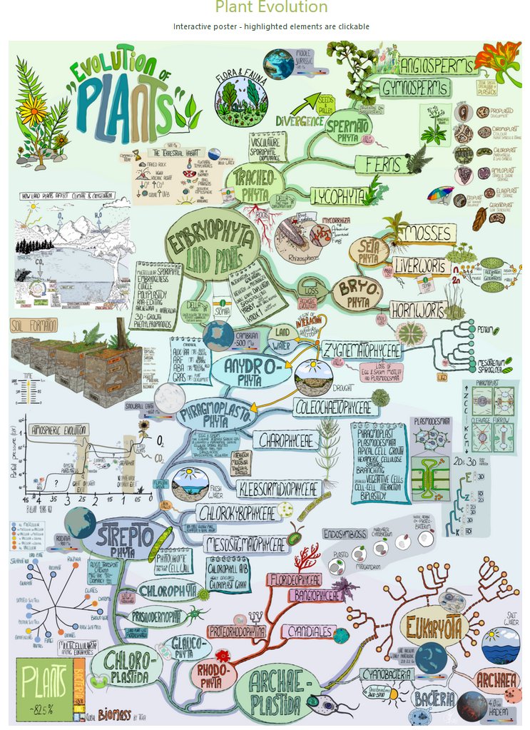 Amazing interactive poster on the evolution of land plants @watertoland follow the link and click in it! 🖱️ madland.science/greening.php
