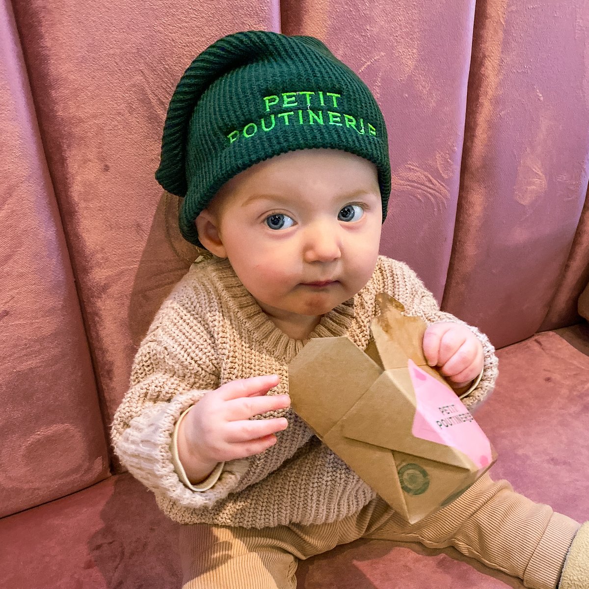 petitpoutinerie's tweet image. Whether you're a small fry or the whole dang poutine, our cozy, stretchy winter beanies are the perfect #chillyweather accessory. 

See al our merch here: shop.petitpoutinerie.com/#WqYgZf