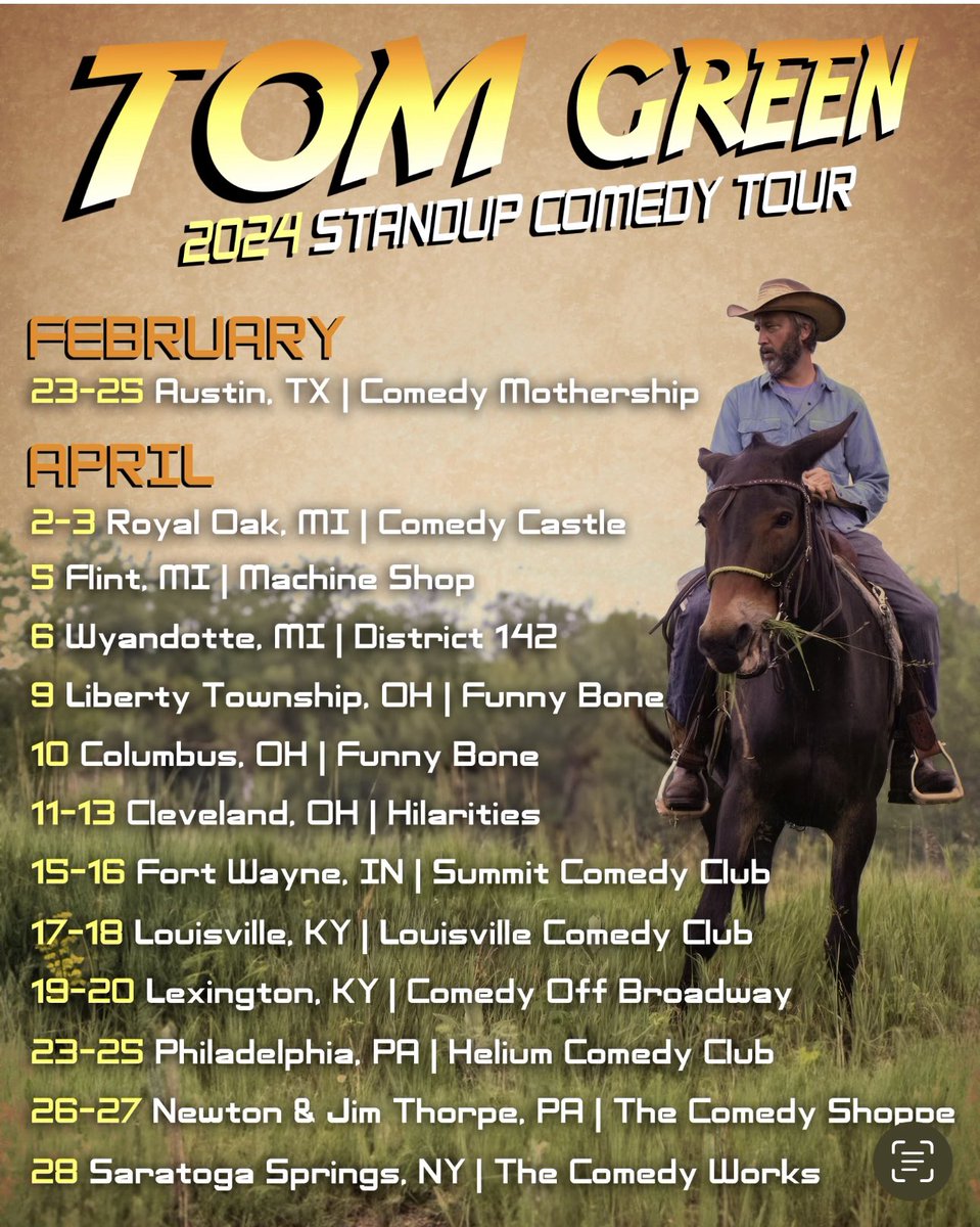 Get tickets to my 2024 standup shows!