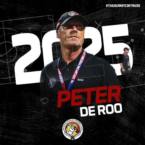 #SGPremierLeague - BALESTIER KHALSA🐯

📄✅ Peter de Roo🇳🇱 extendió su vínculo con los 'Tigers'

🔙 Llegó al club en 2022 como interino 
👨‍🏫 Desde 2023 es el entrenador principal
📊 SPL 2023: 12 ☑️ y 12 ❌ (4° de 9). #SGCup: 1 ☑️ y 2 ❌ (3° en Grupo B)
✍️ Firmó contrato hasta 2025