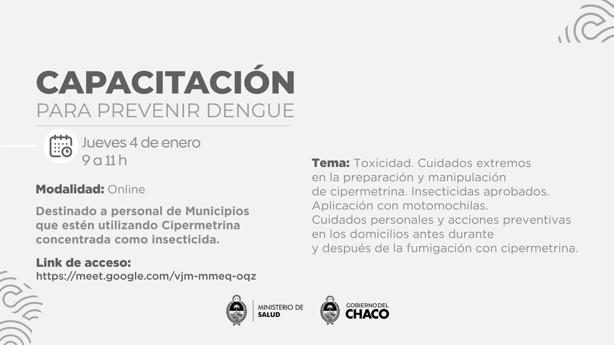 Capacitaciones presenciales y virtuales para la Prevención del Dengue en Chaco 🚫🦟