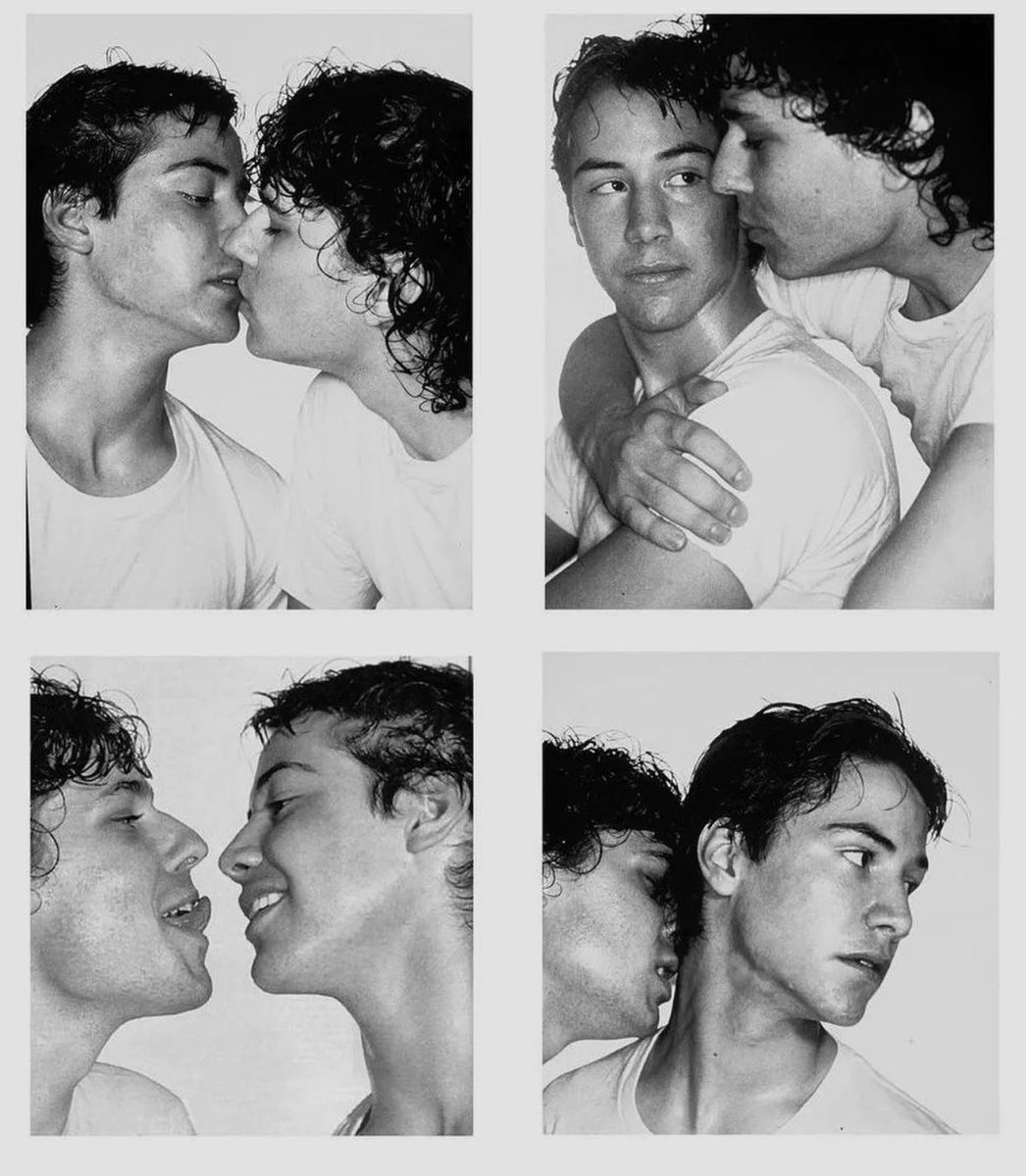 notgwendalupe's tweet photo. keanu reeves and carl marotte, 1984 https://t.co/dcQi8gTXWK
