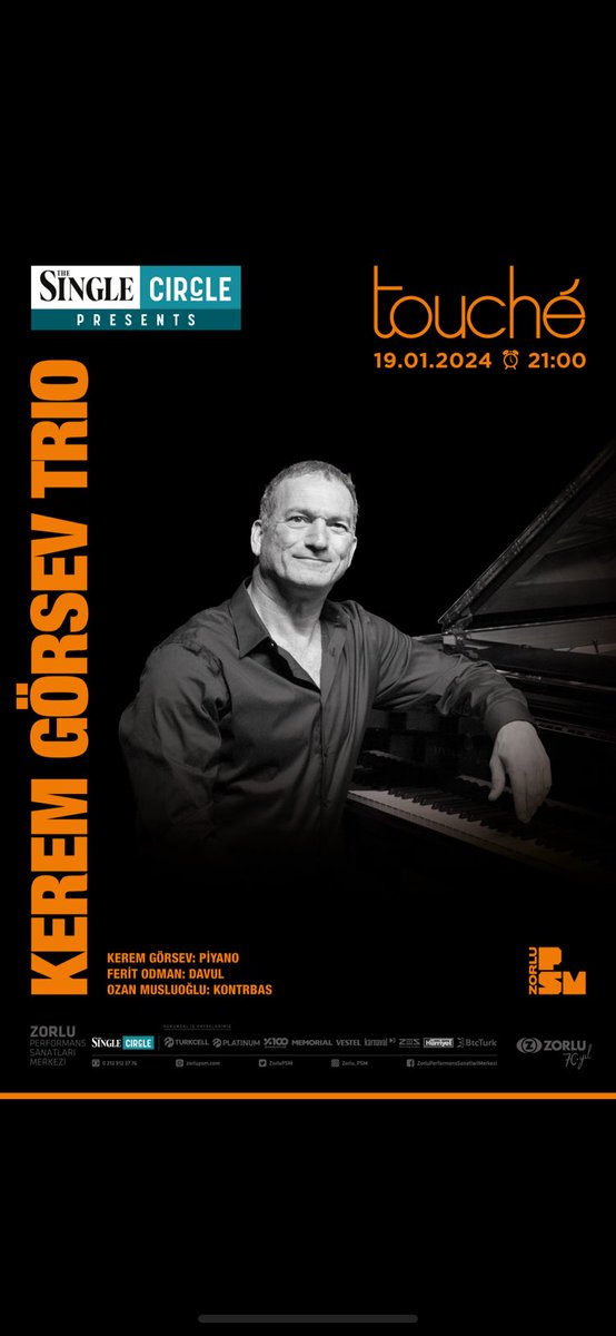 2024 yılının ilk konseri 19 Ocak İstanbul saat 21.00 Touche’de @feritodman @ozanmusluoglu biletler :@passo_com_tr