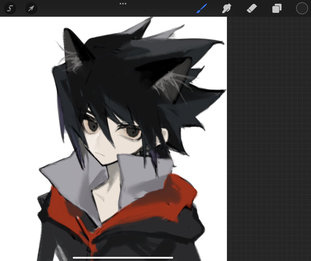 #NARUTO #sasuke 
画点小猫