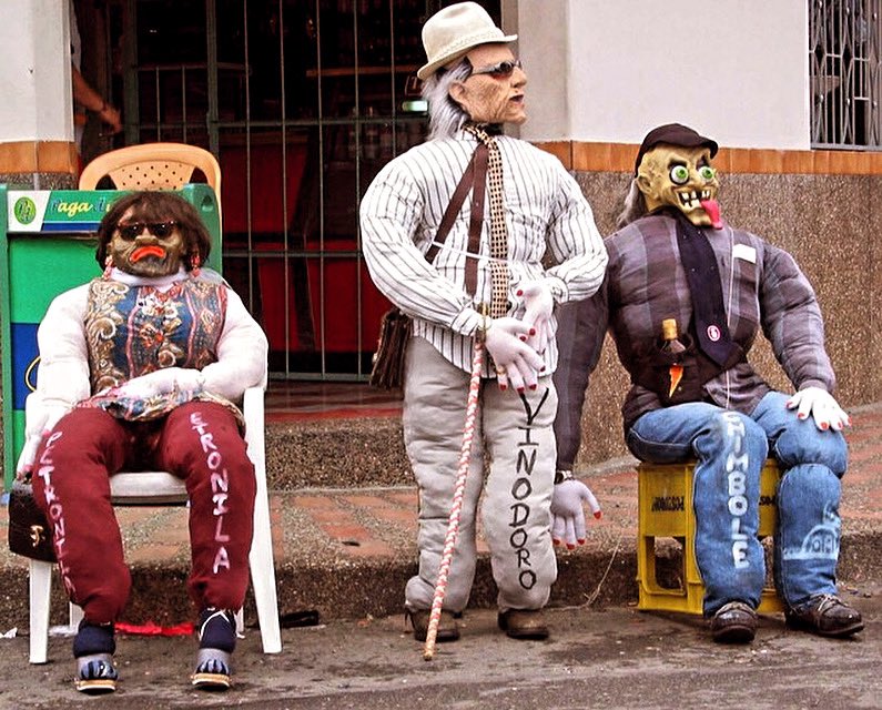RealEMBASSYKID's tweet photo. In #Colombia—where I lived in the mid-1960s—these Old Year “muñecos” are demolished in a blaze of fireworks at midnight on New Year’s Eve. EMBASSY KID, coming this year. #amwriting #memoir #writingcommunity #atc #thirdculturekid #nomad #foreignservice #NewBeginnings2024 https://t.co/erYEiMqgOj