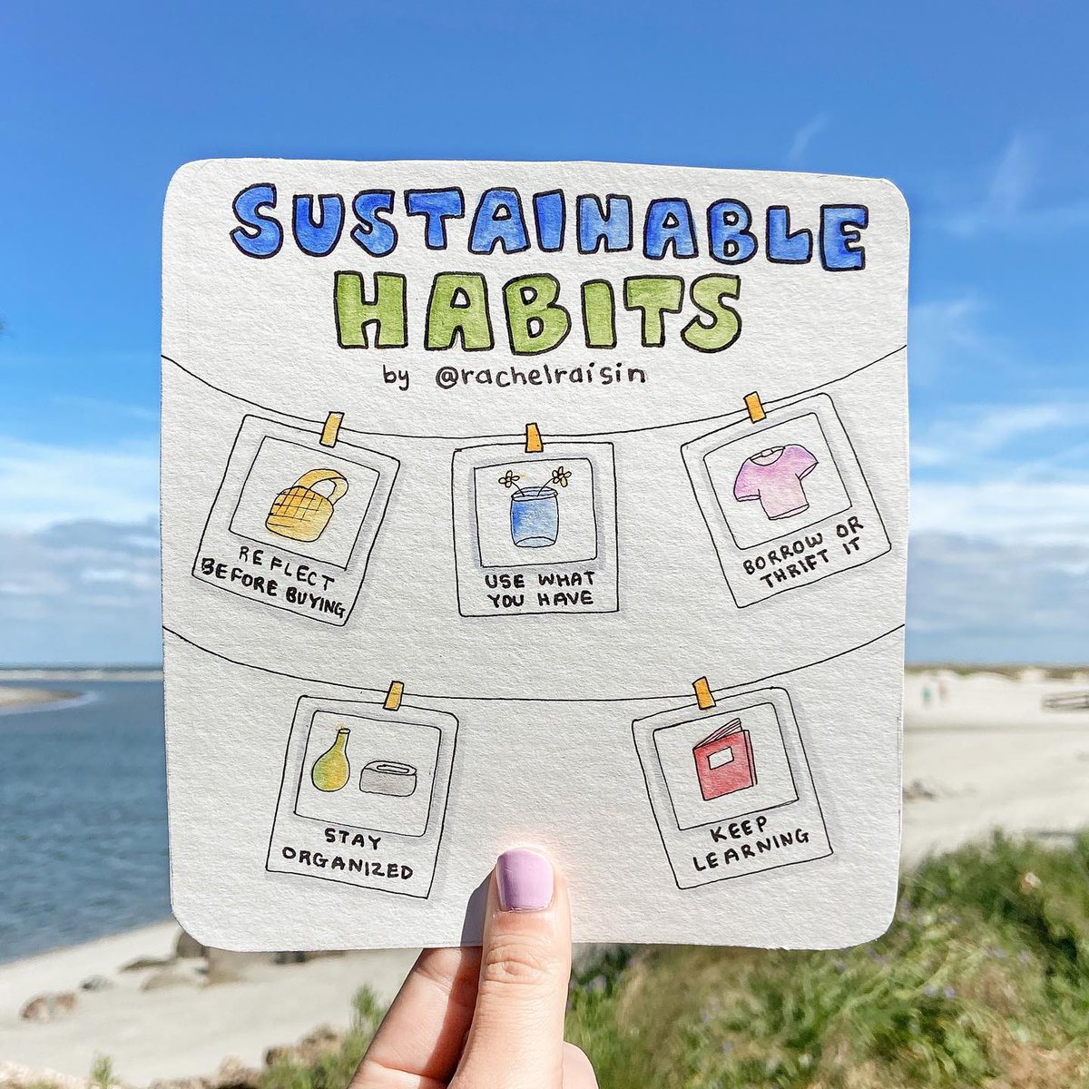 PlasticPollutes's tweet photo. Some sustainable habits to kick off the new year. 👕🎒🍶#ProgressNotPerfection #ImperfectEnvironmentalist #PlasticPollutes #BreakFreeFromPlastic
Illustrated by Rachel Raisin on IG https://t.co/YhZnEA4Ljk