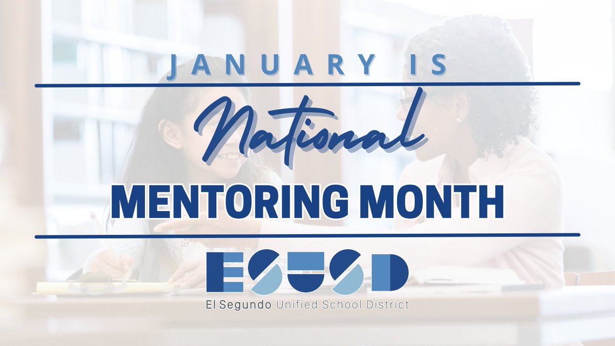 January is #MentoringMonth! For mentors, it's an opportunity to unlock personal fulfillment, while mentees gain confidence, important life skills, and coping mechanisms to face any challenge.

Join ESUSD in the rewarding adventure of mentorship! 🤝 #MentorIRL