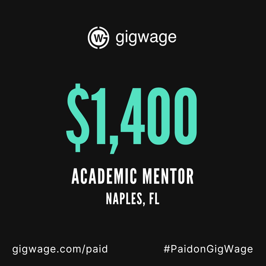 Academic mentor #PaidonGigWage