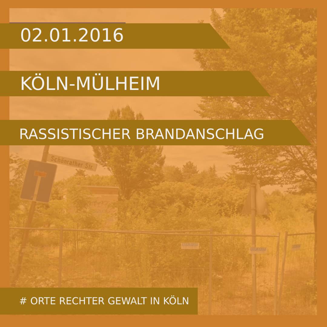 JC_Courage's tweet photo. Am 2.1.2016 verüben zwei Neonazis einen rassistischen #Brandanschlag auf ein von Geflüchteten bewohntes Haus in Köln-#Mülheim. Um kurz nach 20 Uhr schlagen sie die Fenster einer Erdgeschosswohnung in der Bruder-Klaus-Siedlung ein.
#OnThisDay #orterechtergewalt https://t.co/kTIF8Ru3Dy