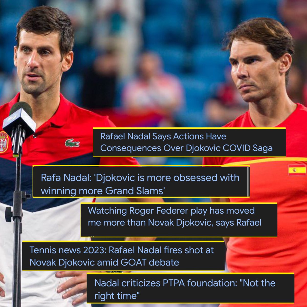 NovakIndiaFans's tweet photo. Nadal Constantly         Meanwhile Novak: 
Throwing Shade 
At Novak https://t.co/jjfoGOklTJ