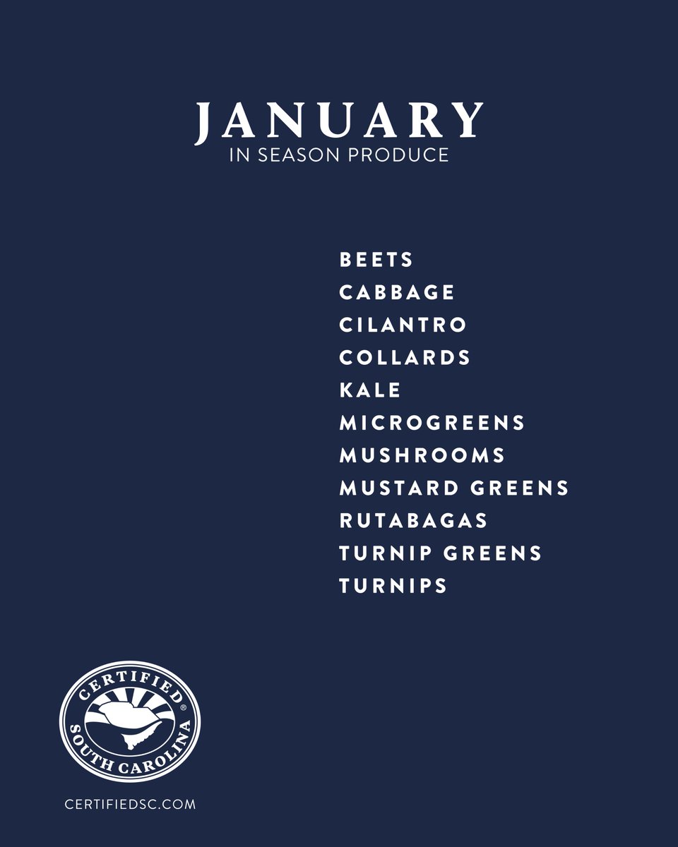 Our New Year's resolution? Eat more local produce! Join us in supporting South Carolina farmers and producers. Find local products near you at certifiedsc.com