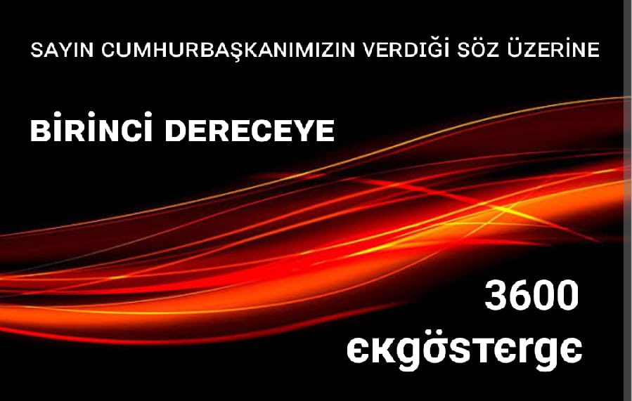 #BirinciDereceye3600 Sözünü 
Resmi gazetede Görmek istiyoruz.
<a href="/isikhanvedat/">Prof. Dr. Vedat Işıkhan</a>
<a href="/Desticikurumsal/">Mustafa Destici Ofis</a> 
<a href="/avabdullahguler/">Abdullah Güler</a>
<a href="/erkanakcay45/">Erkan Akçay</a>
<a href="/_aliyalcin_/">Ali YALÇIN</a>
<a href="/HBTONBUL/">Hacı Bayram Tonbul 🇹🇷</a> 
<a href="/iletisim/">T.C. İletişim Başkanlığı</a>