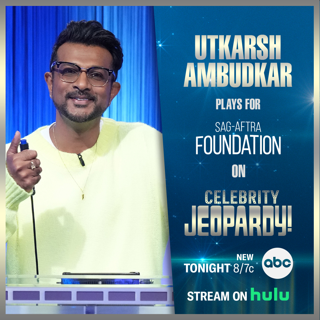 sagaftraFOUND's tweet photo. .@Utktheinc will be competing tonight to raise money for the SAG-AFTRA Foundation during @CelebJeopardy!
Watch him compete alongside @MiraSorvino and @LisaAnnWalter for a chance to win $1M! https://t.co/39wmChMEKZ
