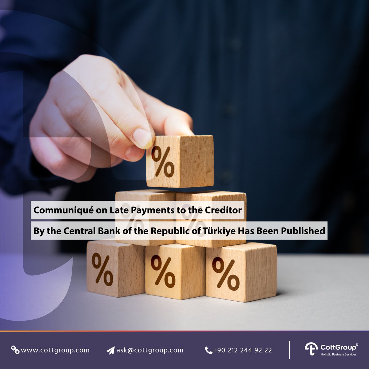 CottGroup's tweet photo. Communiqué on Late Payments to the Creditor by the Central Bank of the Republic of Türkiye Has Been Published
Click for further details: https://t.co/aG9JsQ7T54
#turkishcommercialcode #defaultinterest #consultancy #CottGroup https://t.co/TpoK0jdMc2