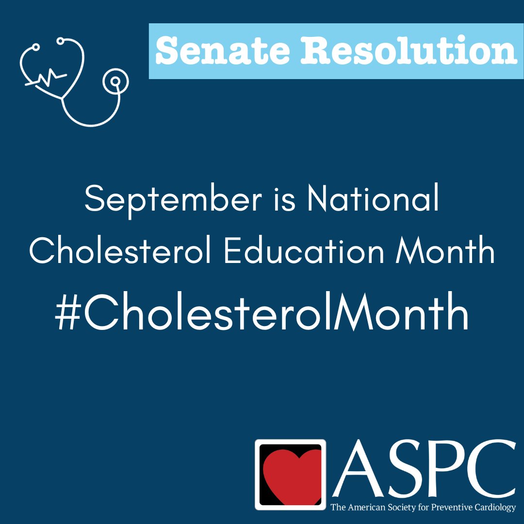 We are thrilled about the introduction of a Senate resolution to recognize September as 'National Cholesterol Education Month.' Together, we can make a difference. 💪❤️ #CholesterolMonth @SenGaryPeters @SenHydeSmith bit.ly/3GOZiAA