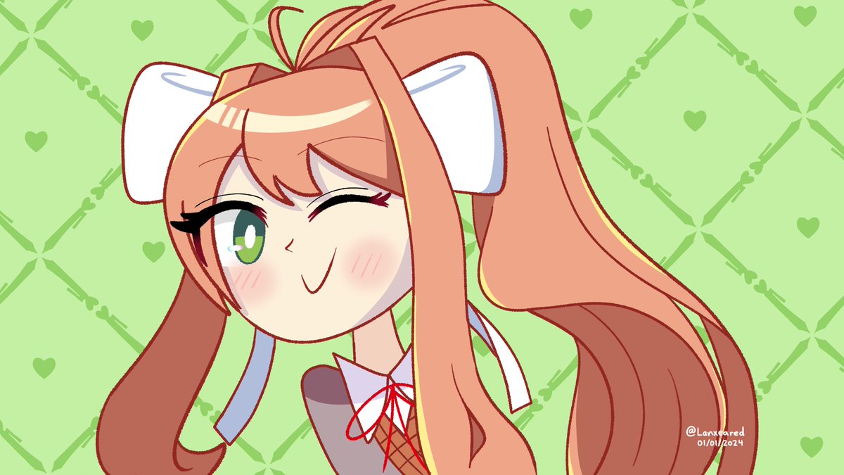 Happy New Year! 
I recently bought a drawing tablet having never really drawn at all before and I want to share my growth as I continue practicing. Thankfully I finished this on New Year's to share!
#DDLC #DDLCfanart #JustMonika