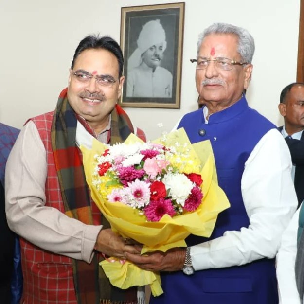 BhajanlalBjp's tweet photo. आज भाजपा परिवार ���े वरिष्ठ सदस्य, ��ुशल संगठनकर्ता व छत्तीसगढ़ प्रदेश प्रभारी श्री ओमप्रकाश माथुर जी के जन्मदिवस के अवसर पर उनसे शिष्टाचार भेंट की व उन्हें इस मंगलमय दिवस की हार्दिक शुभकामनाएं प्रेषित की।
@OmMathur_bjp https://t.co/xI0EFIlBSn