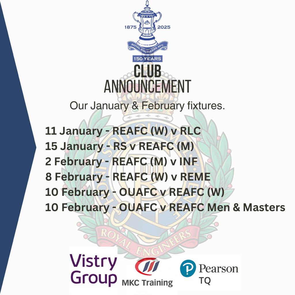 We all hope you had a great Christmas and wish you all the best for 2024, here are our fixtures for Jan &amp; Feb. With 2 anniversary games on the 10th of Feb against <a href="/oxunifootball/">OUAFC</a> celebrating 150 years since we played them in the final of the <a href="/EmiratesFACup/">Emirates FA Cup</a> 🎉🏆⚽️