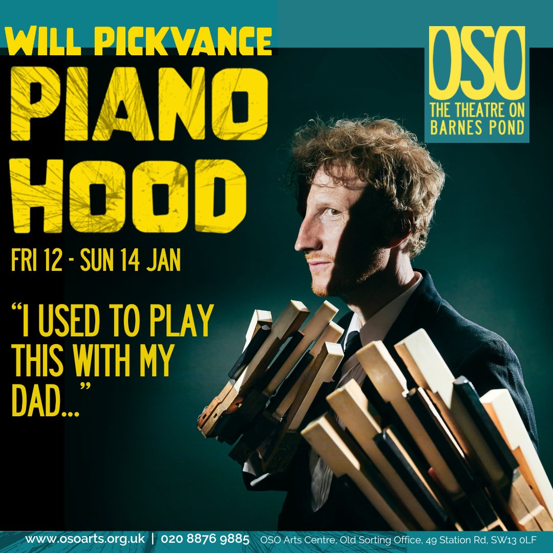 OSOArtsCentre's tweet photo. βI used to play this with my Dad β¦β
...so opens Pianohood β a masterful interweaving of stories, music and the stuff of life from acclaimed pianist and raconteur Will Pickvance.
πΉ Fri 12 - Sun 14 Jan
πΆ 3:30pm - 7:30pm
#musicalimprov #storytelling #pianohood https://t.co/fsernCbzoJ