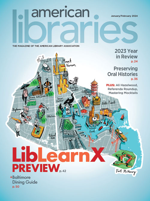 amlibraries's tweet image. The January/February issue is now live—with our #LibLearnX24 preview and dining guide and our 2023 year in review. Read the full issue at bit.ly/AL-JF-24issue or by article at bit.ly/AL-JF-24stories.