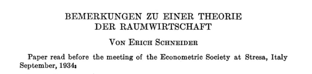 Throwback to a time when you could publish a German paper in Econometrica, providing only a summary in English (well, perhaps only if 'you' were a NSDAP member 'reading' your paper 'before' a conference in fascist Italy).