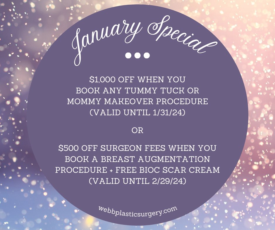 WebbPlasticSurg's tweet photo. If you've been thinking about a tummy tuck, mommy makeover, or breast augmentation procedure, now is the time to book your appointment and save BIG!

#webbplasticsurgery #plasticsurgery #plasticsurgeon #cosmeticsurgery #phoenix #paradisevalley #monthlyspecial https://t.co/9UZcFGrX8q
