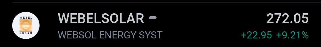RideMultibagger's tweet photo. was busy and just now saw our #RMB_Leader No 49 #WEBESOLAR 10% up today and  66% up from our buy area.

#RMB buying right at right price and time

#GoodnightEveryone #RMB_leaders always ahead https://t.co/x5TMz238ba