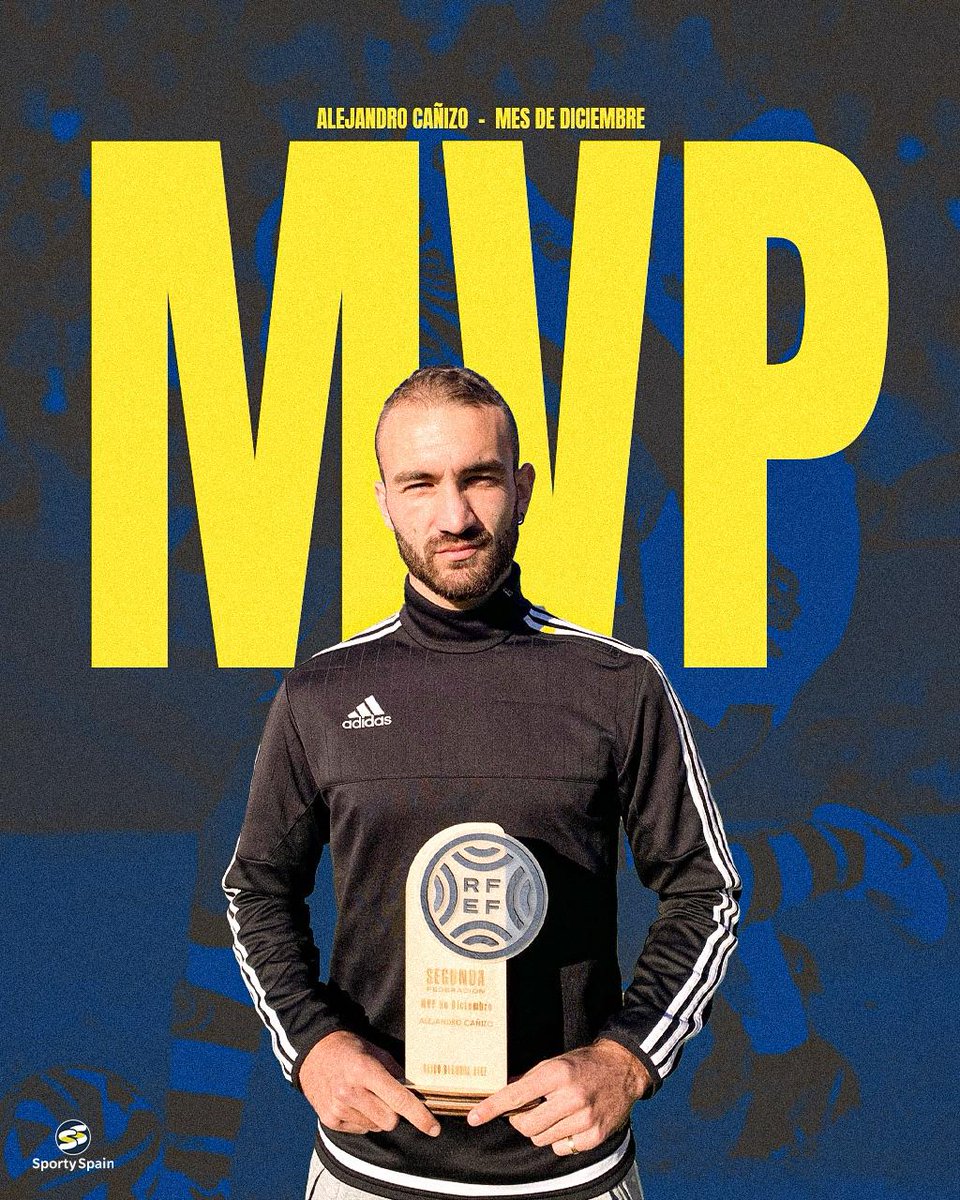 SportySpain's tweet photo. 📰 Alejandro Cañizo nombrado mejor jugador del mes de Diciembre en #2darfef 💪⚽️
Gracias por el trato @ReinoSegunda
.
.
#hazdetusueñounarealidad #seguimoscreciendojuntos #SportySpain https://t.co/d7wFmXW2TY