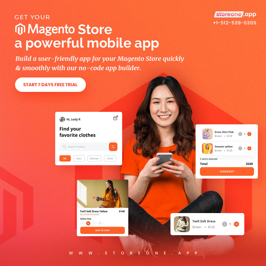 StoreoneApp's tweet photo. Empower your Magento Store with a seamless mobile experience! 🚀📱 Create a user-friendly app effortlessly using our no-code app builder. Elevate your online presence and engage customers on the go.

Get Started: https://t.co/lvd1c1YdR9
#Magento #MobileApp #Ecommerce #storeoneapp https://t.co/bjiymWoJUB