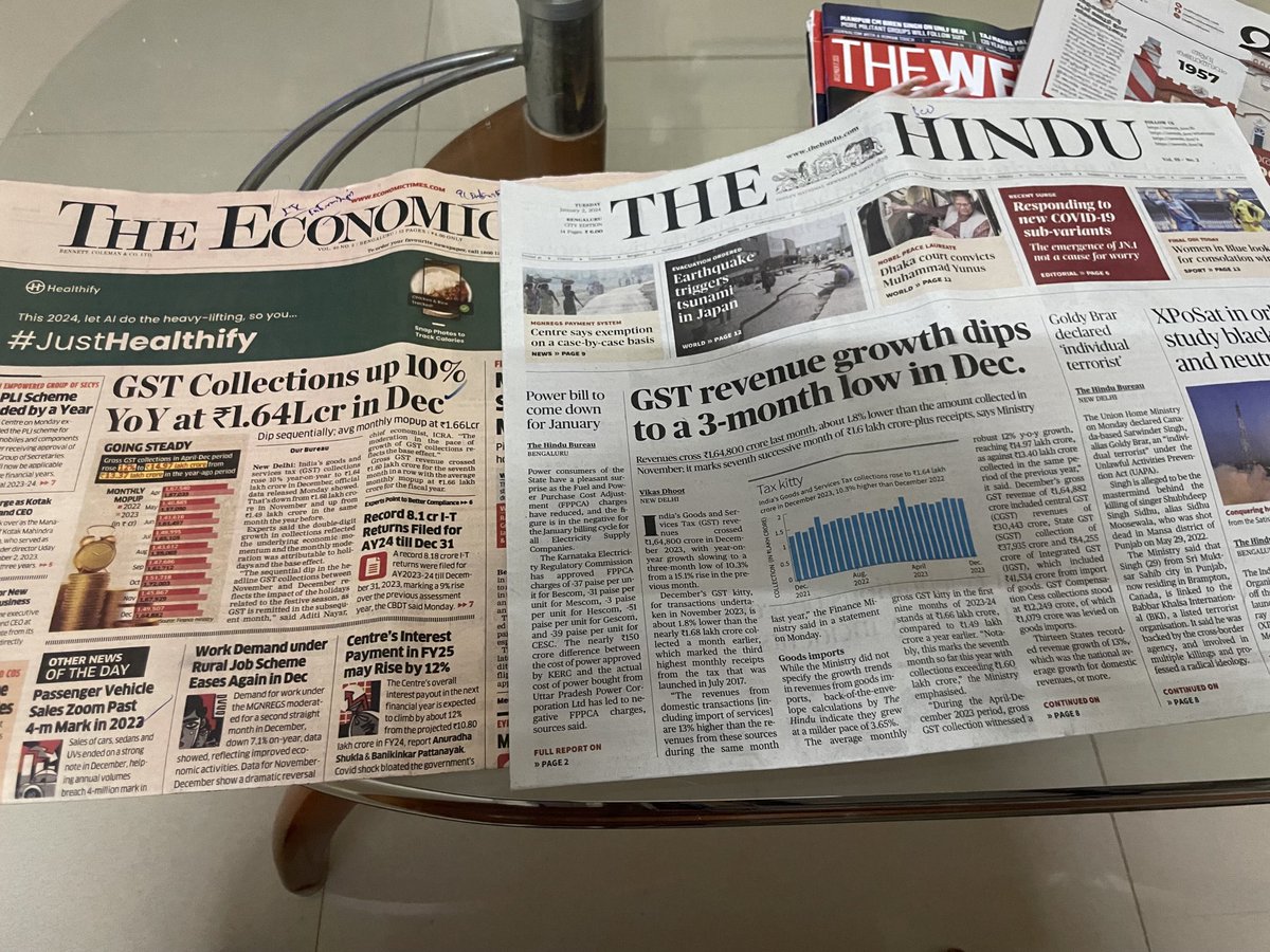 ⁦<a href="/MaliniP/">Malini Parthasarathy</a>⁩ two headlines on the same subject same day! Amazing ⁦⁦<a href="/the_hindu/">The Hindu</a>⁩