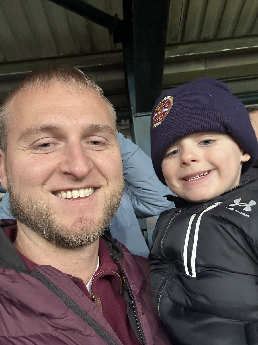billyc1990's tweet photo. Cody’s first hearts game let’s gooo😍⚽️🇱🇻♥️ #hearts #FirstGame #DadnSon https://t.co/4shCH2K94f