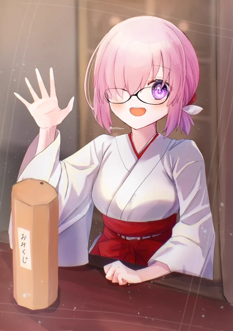 去年描いた巫女マシュ再掲