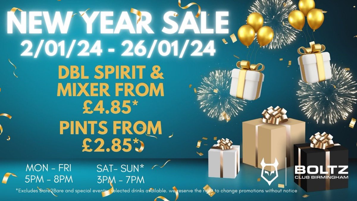 What better way than to start the first trading day of 2024 by popping up with our unbelievable January Sale! Open from 5pm folks!