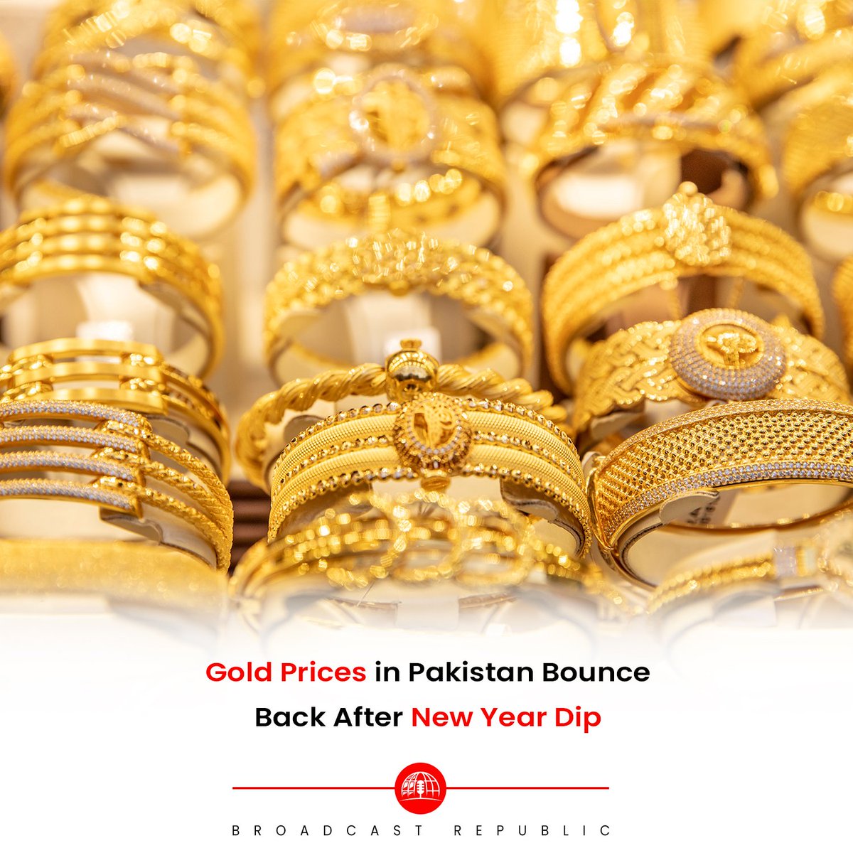 After a slight dip on the first day of the New Year, the price of gold in Pakistan rebounded, settling at Rs. 221,300 per tola on Tuesday.

#BroadcastRepublic #GoldPrice #PakistanMarket #EconomicNews #GoldMarket #GlobalGoldPrices
