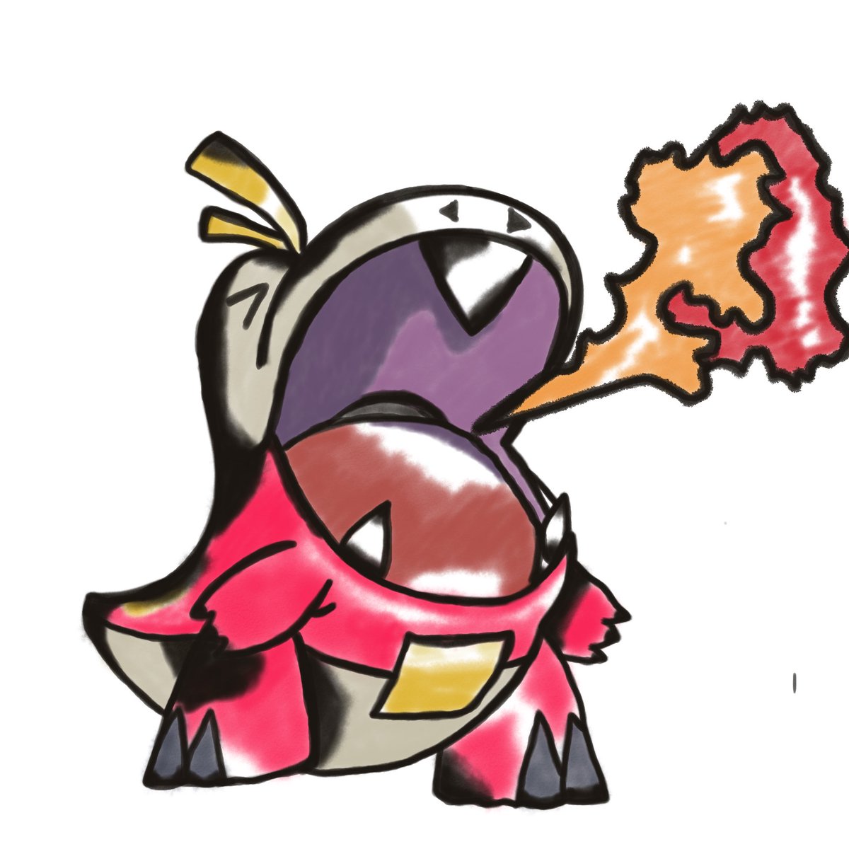 jadeversion's tweet image. Fuecoco. Based off a Viet Anh Cao design