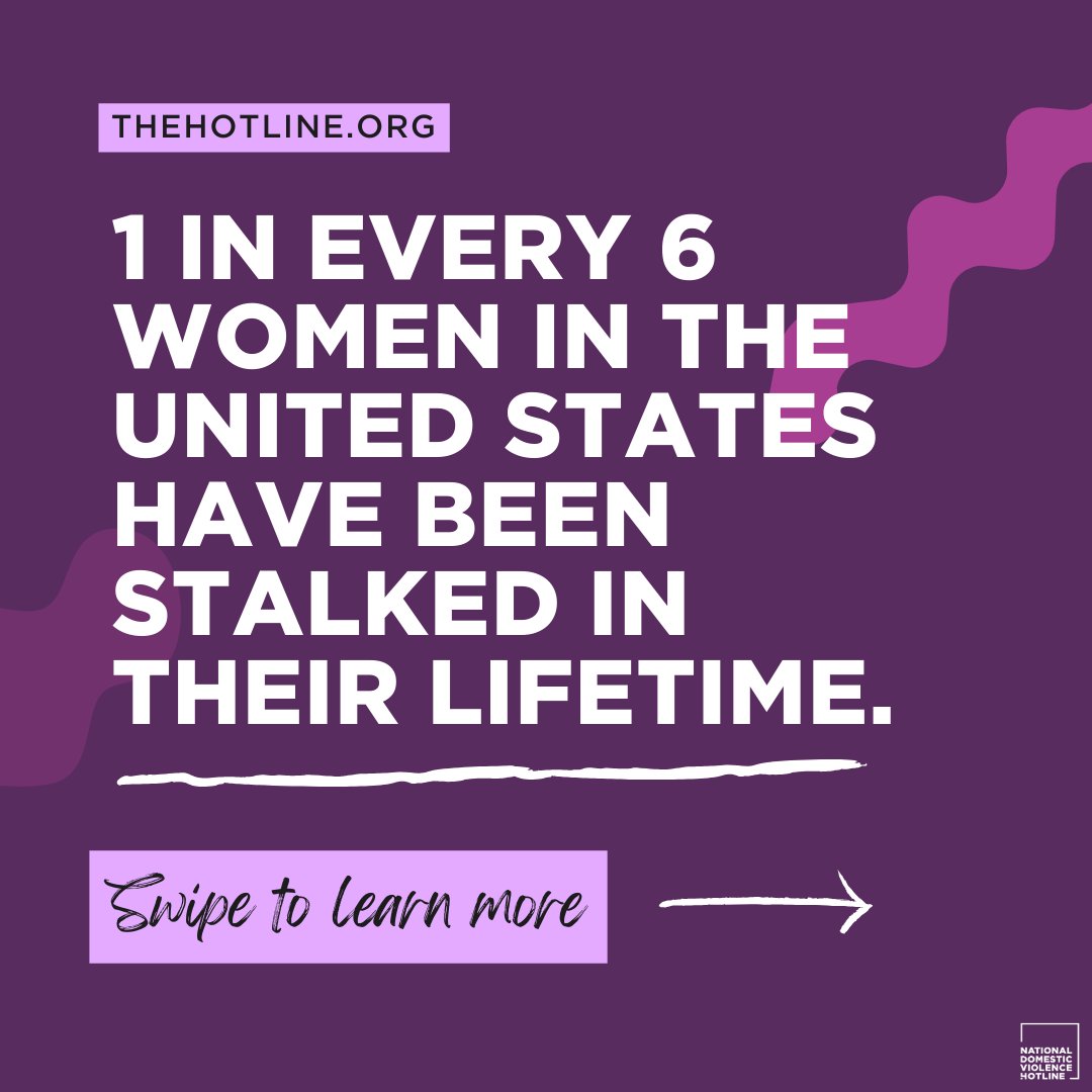 ndvh's tweet photo. January is Stalking Awareness Month. Stalking is never your fault; it is a tactic the abuser uses to intimidate and frighten you to regain power and control over you. 📝 To create a stalking safety plan, visit: https://t.co/DevOyVEdWW 

#StalkingAwarenessMonth #SafetyPlanning https://t.co/63GQSGnouC