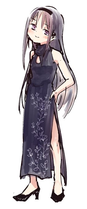 ロングのチャイナ服+スパッツなほむらをお願いします#odaibako_damenano104 