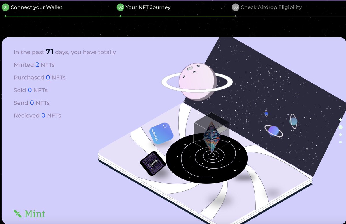 ocdevil6's tweet photo. 🟢🚀 Just confirmed - I'm on the Mint Genesis NFT Whitelist for the @Mint_Blockchain airdrop! 

👀 Check your #MintGenesisNFT airdrop eligibility here:
https://t.co/57kZeywyQI 

#MyNFTJourney. #MintBlockchain.@Mint_Blockchain

@Namxuceo @0xlipman @susu645561 https://t.co/Y7CQe3yGde