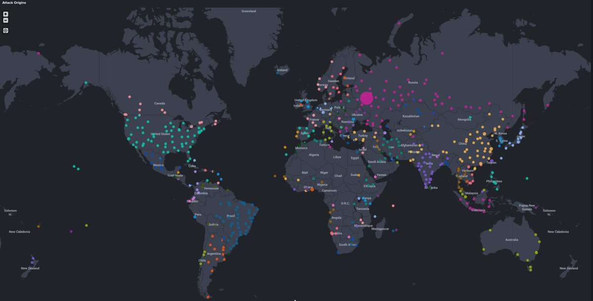 below0day's tweet photo. December #honeygames
Total of ~40k remote hosts with ~7.7m events detected.
--top attack origins--
1.🇨🇳 52.07%
2.🇨🇦 11.89%
3.🇩🇪 9.71%
4.🇦🇿 7.67%
5.🇫🇷 4.62%
--top targeted hosts--
1.🇩🇪 19.88%
2.🇬🇧 10.34%
3.🇩🇪 11.23%
4.🇮🇪 9.63%
5.🇿🇦 8.69% https://t.co/EEEY4W6ioh