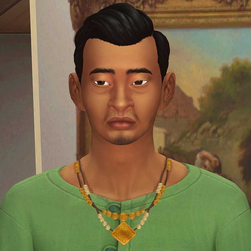 HalloweenSims's tweet photo. #manyman Cas challenge

Single dad - Aroon Sisuwan (gallery ID: Disquietism)
traits: family-oriented, child of the village, gloomy
aspiration: super parent
job: handyman
lifestyles: close-nit

Aroon was happilly married to his soulmate, thinking his life was perfect, but then his wife tragically died in a drowning accident and he was left alone with his two children. He became a gloomy sim, still grieving for his late wife, but he also wants to give his kids the best possible life he can. Maybe he will meet someone new who will heal his broken heart or maybe he will just spend the rest of his life watching his children grow up and be a good dad.