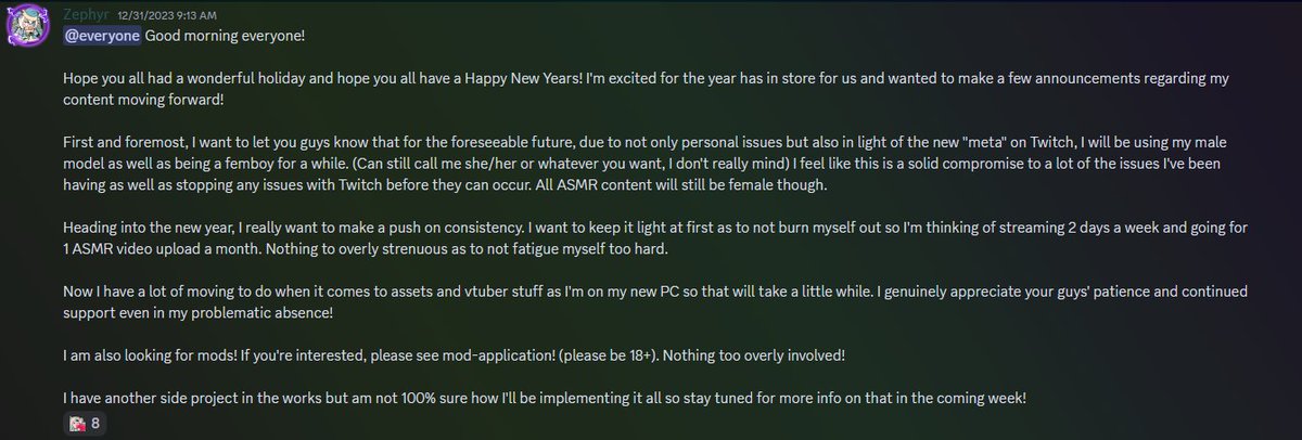 FYI for all of you! Wanted to post this as a Tweet but it was JUST barely too long and Twitlonger isn't really a thing anymore.

Looking forward to this year cuties! <3